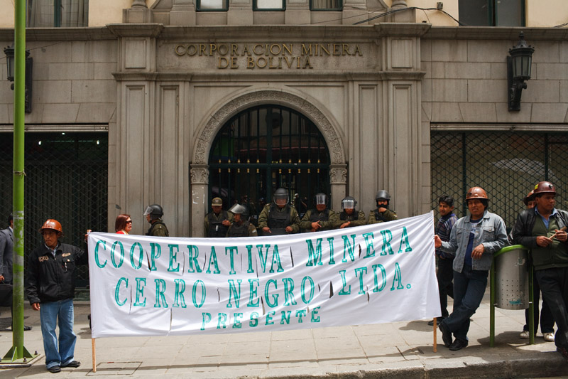 mineros, protesta, miners, protest, la paz, bolivia, cerro negro