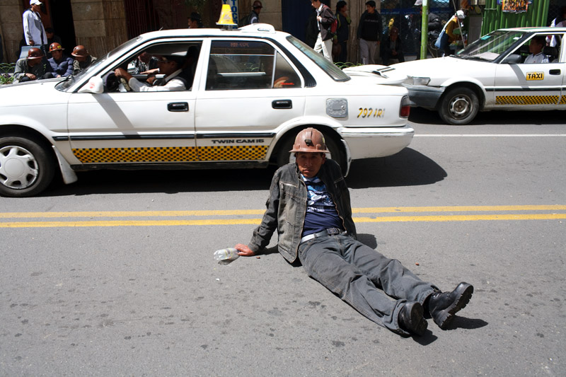 mineros, protesta, miners, protest, la paz, bolivia, cerro negro